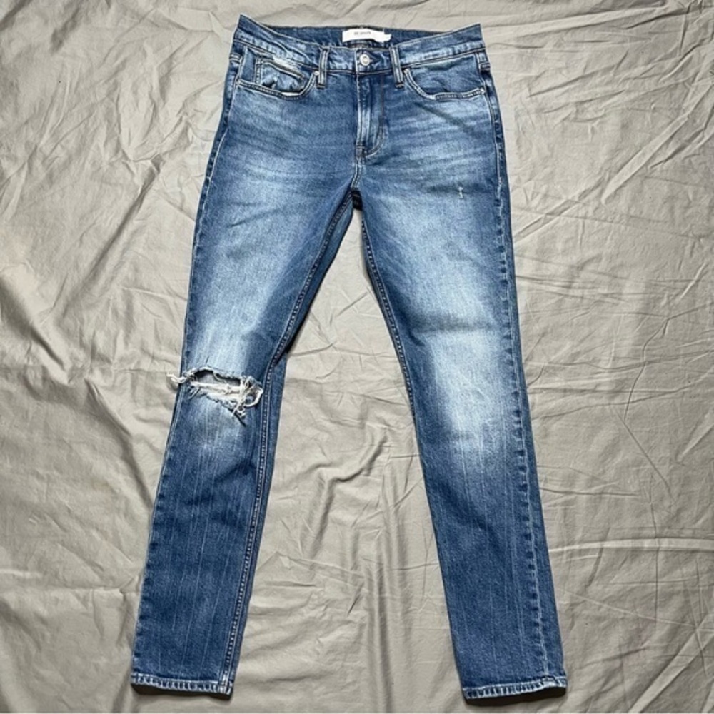 Hudson Mens Axl Skinny Destroyed Jeans Blue 32